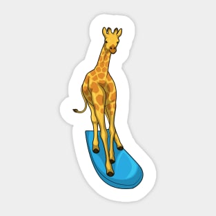 Giraffe Surfer Surfboard Sticker